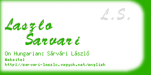 laszlo sarvari business card